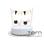 Zápich do dortu narozeninový 'kočky' (20 cm) - barevný